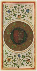 Der Münz-Ass, Faksimile einer Tarotkarte aus dem 